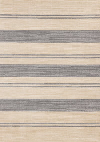 Covington Beige Grey Striped Design Rug, 5'3