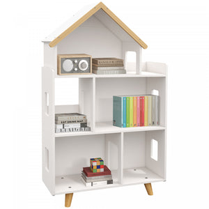 Qaba Toy Storage Organizer For Kids, 3-tier Kids Toy Storage For Organizing Books, Toys, Toy Organizer For Playroom, Kids Room, Nursery, Kindergarten, White