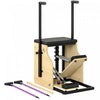 Soozier Pilates Chair, Wunda Chair with Resistance Bands, Wheels