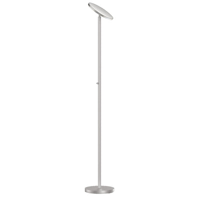 Dainolite LED Torchier Floor Lamp Satin Nickel Finish|Lampe à pied torchère de Dainolite avec fini nickel satiné et ampoule à DEL