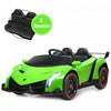 Costway 12v 2-seater Licensed Lamborghini Kids Ride On Car W/ RC & Swing Function Green