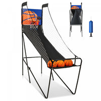 Costway Foldable Single Shot Basketball Arcade Game W/electronic Scorer 3 Basketballs