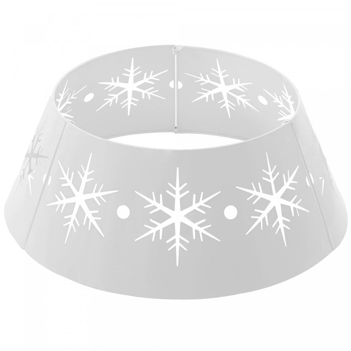 Homcom 26\" Christmas Tree Collar With Hollow Snowflake Patterns For Home