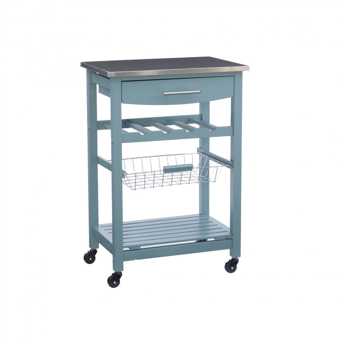 Clarke Kitchen Bar Cart - Blue