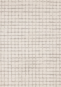 Oslo White Great Pebble Patterned Rug, 6'7