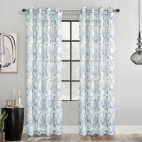 Habitat Jenny Indigo Light Filtering Grommet Curtain Panel - 52 x 95