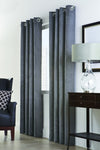 Navar Dark Grey Grommet Curtain Panel - 54\" X 84\"