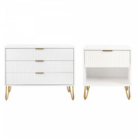 Dumbo Modern 2-Piece Dresser Set in White 