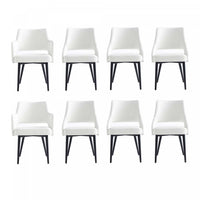 Tremont Modern 8-Piece Dining Chair Set in White 