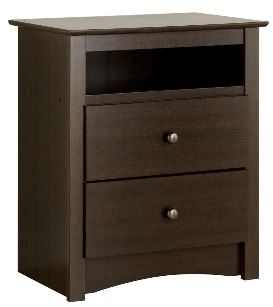 Fremont Tall 2Drawer Nightstand Espresso The Brick