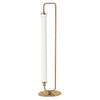 Dainolite Freya 1 Light LED Table Lamp Aged Brass White Acrylic