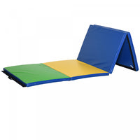 Soozier 4'x10'x2'' Folding Gymnastics Tumbling Mat, Exercise Mat With Carrying Handles For Yoga, Mma