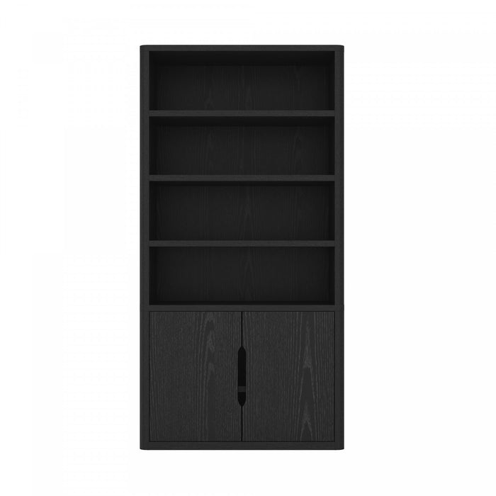 Rivington Modern 40\" Bookcase Cabinet in Black