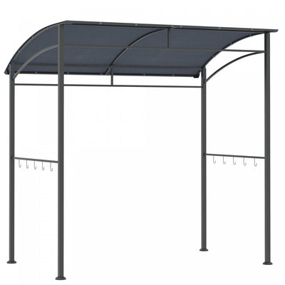 Outsunny 7' X 5' Bbq Grill Gazebo Tent Garden Grill Metal Frame And Canopy With Hooks Outdoor Sun Sh|Outsunny 7' X 5' Pavillon Abri De Barbecue Gazebo Tente Grille De Jardin Auvent Tissu Polyester Cadr