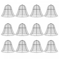 Outsunny 12 Pack Garden Chicken Wire Cloche, Plant Protectors From Animals