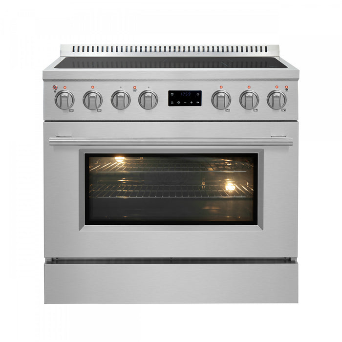 Forno Torino 36\" Induction Range, Stainless Steel - FFSIN0936-36