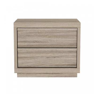 Navis Contemporary 26" Nightstand in Natural Oak (2-Drawer) | Table de nuit contemporaine Navis 66 cm en chene naturel (2 tiroirs)