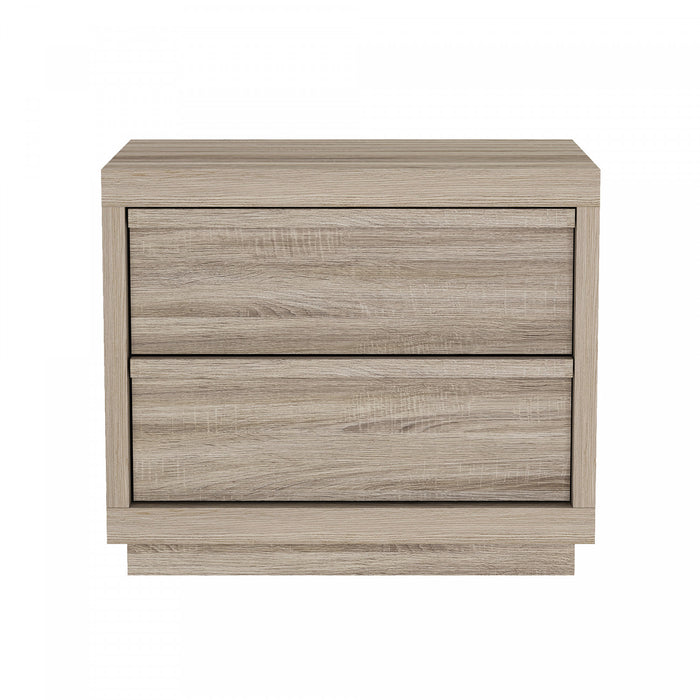 Navis Contemporary 26\" Nightstand in Natural Oak (2-Drawer)