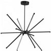 Dainolite Array LED Chandelier 60w Matte Black White Acrylic Diffuser Lamp