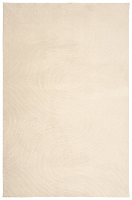 Somos Contemporary Cream Washable Rug 6'7\" x 9'0\" Indoor Area Rug