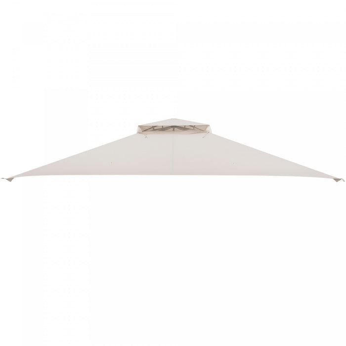 10' X 12' Patio Gazebo Replacement Top Cover 2-tier Canopy Cpai-84 Outdoor Beige