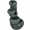 Outsunny 5-tier Bowl Outdoor Fountain W Led Lights Resin Waterfall Fountain