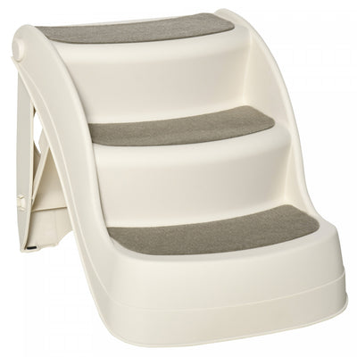 Pawhut Portable Pet Stairs Foldable Steps For Small Dogs And Cats 3-step With Non-slip Treads For Be|Pawhut Escalier Portable Pliable Pour Petits Chiens Et Chats 3 Marches Avec Marches Antiderapantes P