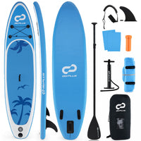 Goplus Small Inflatable Sup Board, Portable Paddle Board With 5d Rings Stand Up Paddle Board For Youth & Adult Blue