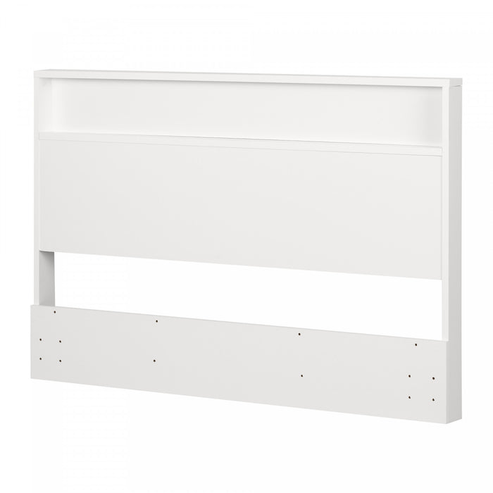 Holland Headboard with Storage Shelf Pure White - South Shore