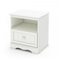 Savannah 1-drawer Nightstand - End Table With Storage - Pure White 