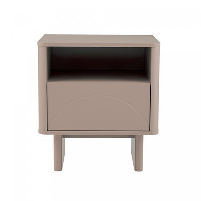 Ella Modern 20" Nightstand in Mocha (1-Drawer) | Table de nuit Ella Modern 20" en moka (1 tiroir)