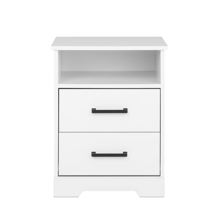 Prepac Rustic Ridge Farmhouse 2-Drawer Nightstand - White