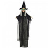 Homcom Black Witch Halloween Prop W/ Light Up Eyes For Party