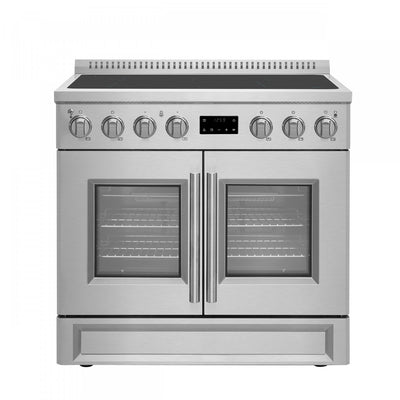 Forno Torino 36" French Door Induction Range, Stainless Steel - FFSIN0950-36 | Cuisiniere a induction Torino de 36 po avec portes francaises, acier inoxydable – FFSIN0950-36