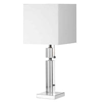 Dainolite Fernanda 1 Light Table Lamp Polished Chrome White Shade