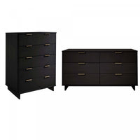 Granville Modern 2-Piece Dresser Set in Black