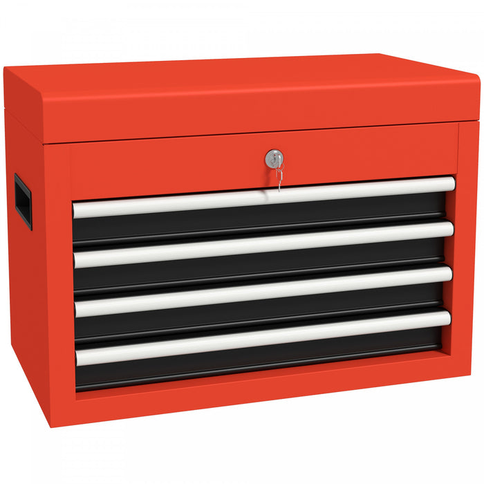 Durhand 4 Drawer Tool Box With Latch And Keys For Garage Warehouse