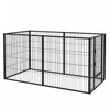 Pawhut 6 Panel Dog Playpen Dog Pen Metal Pet Fence For Outside Indoor, Adjustable Width, Heavy Duty Steel Frame, 32.5