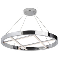 Dainolite Dante LED Chandelier 40w Polished Chrome White Silicone Diffuser Lamp