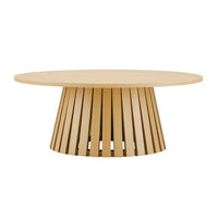 Layla Scandinavian Modern Coffee Table in Light Oak Armoire 