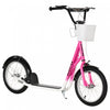 Aosom Kick Scooter For Kids Teen Ride On Children Scooter With Adjustable Handlebar 2 Brakes Basket Cupholder Mudguard 16