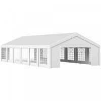 Outsunny 20' X 40' Large Party Tent With 12 Removable Window Sidewalls