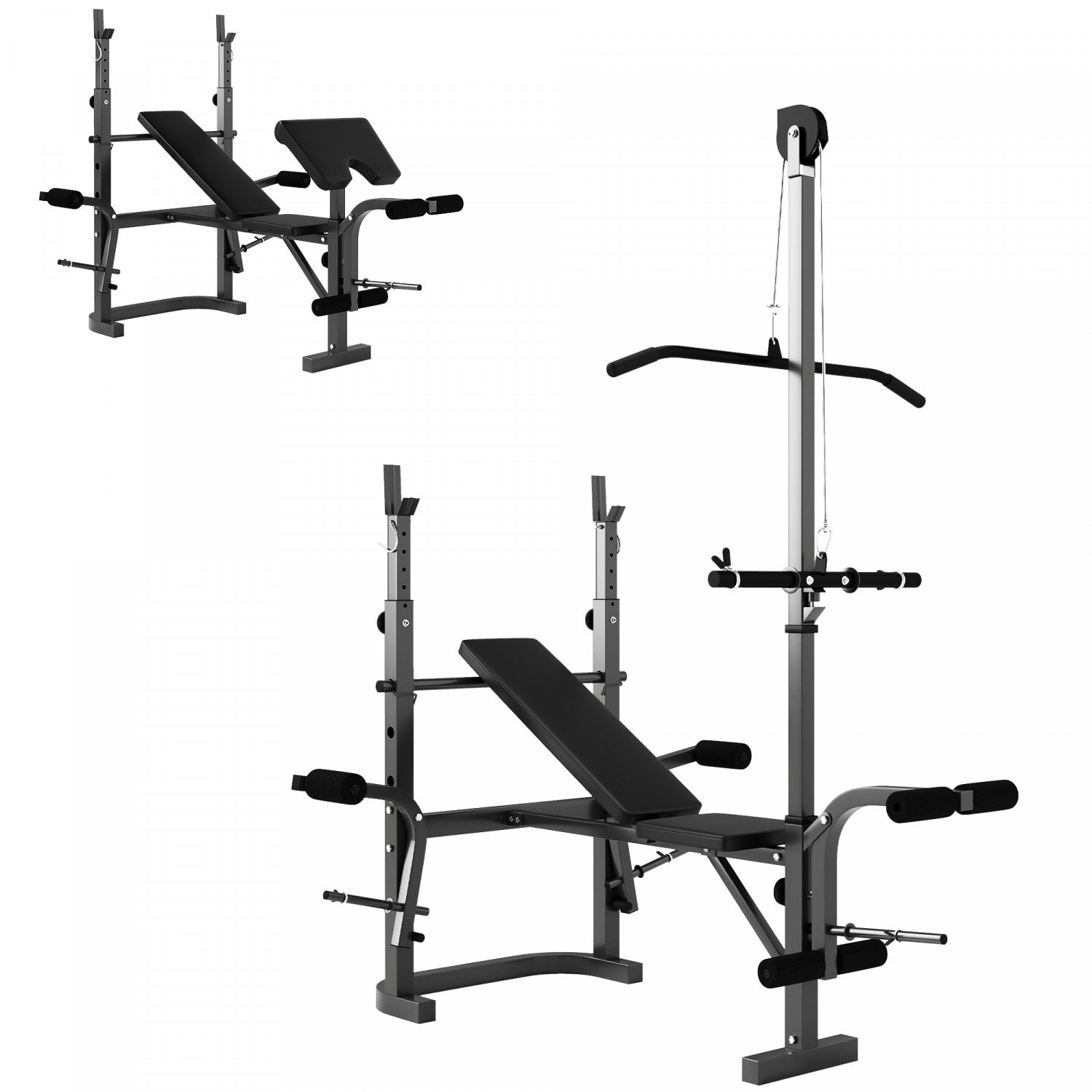 Soozier Multi-exercise Incline Or Flat Weight Bench With Bench