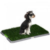 PawHut Grass Pee Pad for Dogs, 26\" x 16\" Artificial Grass with Tray for Dogs Potty Training Indoor Outdoor, 1 Pack, Green