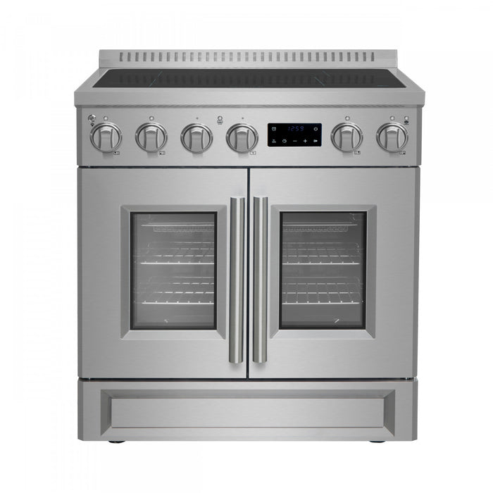 Forno Torino 30\" French Door Induction Range, Stainless Steel - FFSIN0950-30