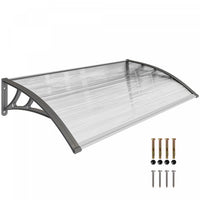 Outsunny Window Awning Door Canopy, Sun Shelter, Clear
