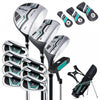 Ultimate Men's Complete Golf Club Set Golf Club Package Set Incl 460cc With Rain Hood Green