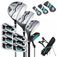 Ultimate Men's Complete Golf Club Set Golf Club Package Set Incl 460cc With Rain Hood Green