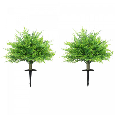 HOMCOM Artificial Boston Ferns UV-Resistant , 23.6" Fake Plants, Green