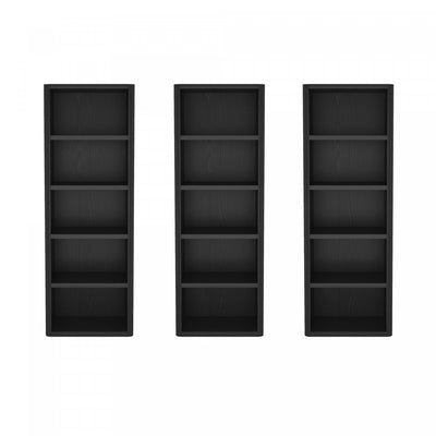 Rivington Modern 28" Open Bookcase in Black - Set of 3 | Bibliotheque ouverte moderne Rivington 28" en noir - Ensemble de 3